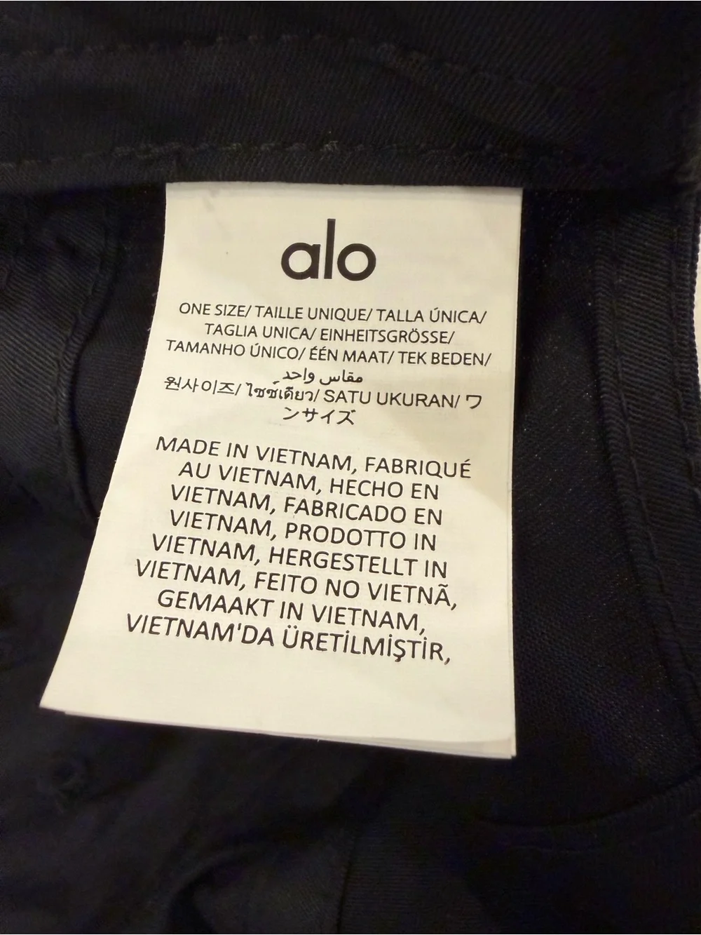 ALO Yoga Black Embroidered Logo Cap